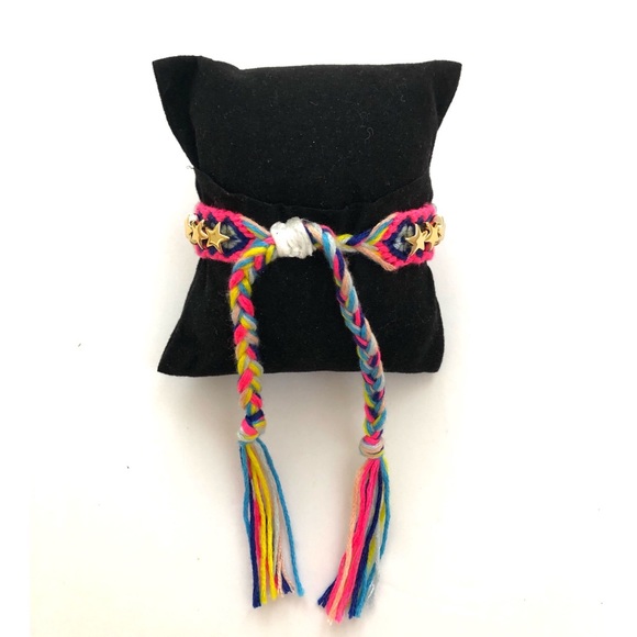 Stars Gold Charms Woven Bracelet- New - Picture 6 of 10